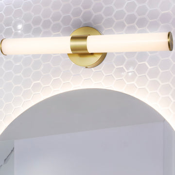 Brooks 20.13" Industrial Mid-Century Iron Integrated LED Vanity Light - JONATHAN Y